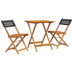 VidaXL 3281754 set mobili da esterno Nero