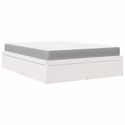 vidaXL Letto con Materasso Bianco 140x200 cm in Legno Massello di Pino - Vista aggiuntiva 2