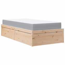 vidaXL Letto con Materasso 100x200 cm in Legno Massello di Pino - Vista aggiuntiva 2