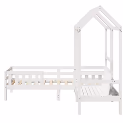VidaXL 3282178 lettino per bambini Bianco Legno - Vista aggiuntiva 7