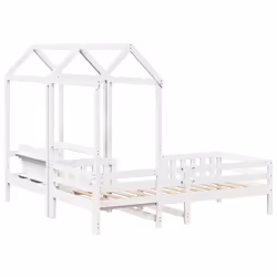 VidaXL 3282178 lettino per bambini Bianco Legno - Vista aggiuntiva 8