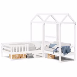 VidaXL 3282184 lettino per bambini Bianco Legno - Vista aggiuntiva 2