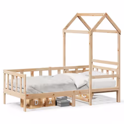vidaXL Dormeuse con Tetto 80x200 cm in Legno Massello di Pino - Vista aggiuntiva 2