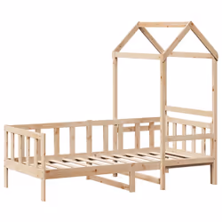 vidaXL Dormeuse con Tetto 80x200 cm in Legno Massello di Pino - Vista aggiuntiva 3