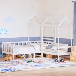 VidaXL 3282221 lettino per bambini Bianco Legno