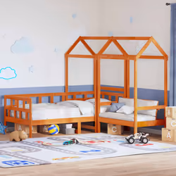 VidaXL 3282245 lettino per bambini Marrone Legno - Vista aggiuntiva 2