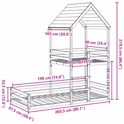 VidaXL 3282398 lettino per bambini Marrone Legno - Vista aggiuntiva 8