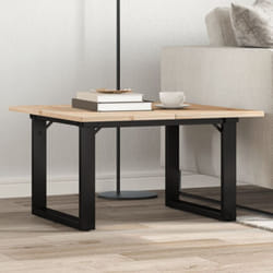 Tavolino da Salotto Telaio a o 60x60x40cm Legno Pino e Acciaio Vidaxl 174520