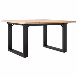 vidaXL Tavolino da Salotto Telaio a O 70x70x40cm Legno Pino e Acciaio - Vista aggiuntiva 2