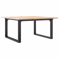vidaXL Tavolino da Salotto Telaio a O 90x90x45cm Legno Pino e Acciaio - Vista aggiuntiva 2