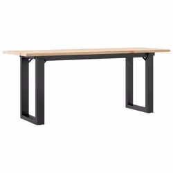 vidaXL Tavolino Salotto Telaio a O 110x40x45cm Legno Pino e Acciaio - Vista aggiuntiva 2