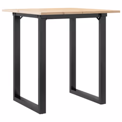 vidaXL Tavolo da Pranzo Telaio a O 60x60x75 cm Legno Pino e Acciaio - Vista aggiuntiva 2