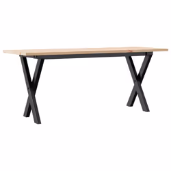 vidaXL Tavolino Salotto Telaio a X 110x40x45 cm Legno Pino e Acciaio - Vista aggiuntiva 2