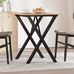 vidaXL Tavolo da Pranzo Telaio a X 70x70x75 cm Legno Pino e Acciaio
