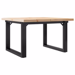 vidaXL Tavolino Salotto Telaio a O 70x70x40,5cm Legno Pino e Acciaio - Vista aggiuntiva 2
