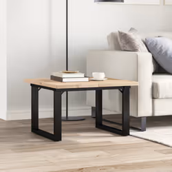 vidaXL Tavolino Salotto Telaio a O 70x70x40,5cm Legno Pino e Acciaio - Vista aggiuntiva 3
