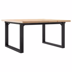 vidaXL Tavolino Salotto Telaio a O 90x90x45,5 cm Legno Pino e Acciaio - Vista aggiuntiva 2