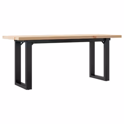 vidaXL Tavolino Salotto Telaio a O 110x40x45,5 cm Legno Pino e Acciaio - Vista aggiuntiva 2