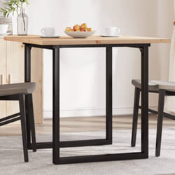 Tavolo da Pranzo Telaio a o 80x80x75,5 cm Legno Pino e Acciaio - Vidaxl