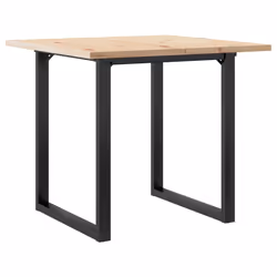 vidaXL Tavolo da Pranzo Telaio a O 90x90x75,5 cm Legno Pino e Acciaio - Vista aggiuntiva 2