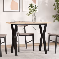 Godetevi ogni giorno un pasto perfetto con la vostra famiglia e amici su questo tavolo da pranzo! Materiale durevole: Il legn ...
