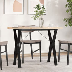 Tavolo da Pranzo Telaio a y 100x50x75,5 cm Legno Pino e Acciaio - Vidaxl