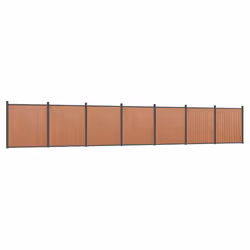 Pannello di Recinzione Marrone 1218x186 cm in WPCcod mxl 91674 - Vista aggiuntiva 2