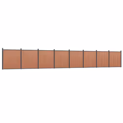 Pannello di Recinzione Marrone 1391x186 cm in WPCcod mxl 116365 - Vista aggiuntiva 2