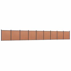 Pannello di Recinzione Marrone 1564x186 cm in WPCcod mxl 91677 - Vista aggiuntiva 2