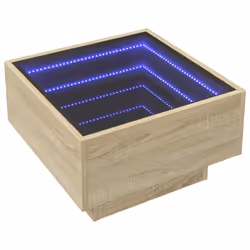 vidaXL Tavolino Salotto con LED Rovere Sonoma 50x50x30 cm Multistrato - Vista aggiuntiva 3