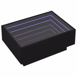 vidaXL Tavolino Salotto con LED Nero 70x50x30 cm Legno Multistrato - Vista aggiuntiva 3