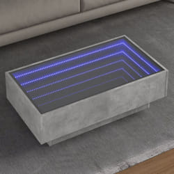 Vidaxl - Tavolino Salotto con led Grigio Cemento 90x50x30 cm Multistrato 966677
