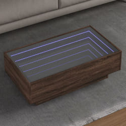 Vidaxl - Tavolino Salotto con led Rovere Marrone 90x50x30 cm Multistrato 227923