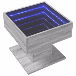 vidaXL Tavolino Salotto con LED Grigio Sonoma 50x50x45 cm Multistrato - Vista aggiuntiva 3