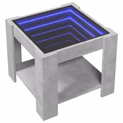 vidaXL Tavolino Salotto con LED Grigio Cemento 53x53x45 cm Multistrato - Vista aggiuntiva 3