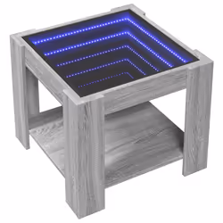 vidaXL Tavolino Salotto con LED Grigio Sonoma 53x53x45 cm Multistrato - Vista aggiuntiva 3