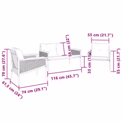 VidaXL 3283635 set mobili da esterno Antracite - Vista aggiuntiva 8