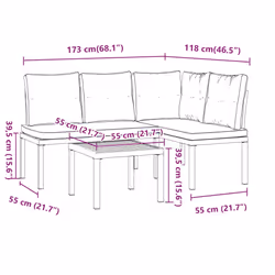 VidaXL 3283649 set mobili da esterno - Vista aggiuntiva 8