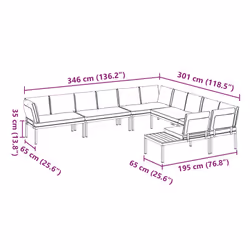 VidaXL 3283690 set mobili da esterno - Vista aggiuntiva 8