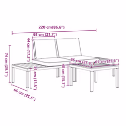 VidaXL 3283704 set mobili da esterno - Vista aggiuntiva 7