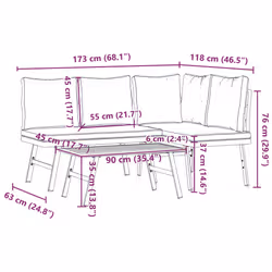 VidaXL 3283711 set mobili da esterno Antracite - Vista aggiuntiva 8