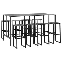 VidaXL 3283754 set mobili da esterno Nero