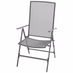 VidaXL 3283760 sedia da esterno Acciaio galvanizzato Antracite - Vista aggiuntiva 4