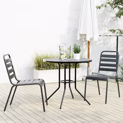 VidaXL 3283764 sedia da esterno Acciaio galvanizzato Antracite - Vista aggiuntiva 2