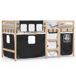 VidaXL 3283817 lettino per bambini Nero, Bianco Poliestere