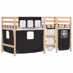 VidaXL 3283817 lettino per bambini Nero, Bianco Poliestere