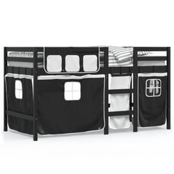 VidaXL 3283823 lettino per bambini Nero, Bianco Poliestere
