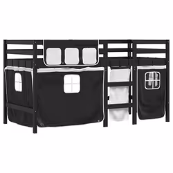VidaXL 3283823 lettino per bambini Nero, Bianco Poliestere