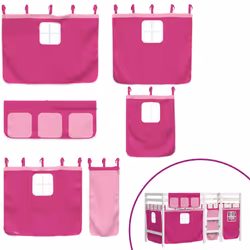 VidaXL 3283831 lettino per bambini Rosa Poliestere - Vista aggiuntiva 7