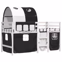 VidaXL 3283856 lettino per bambini Nero, Bianco Poliestere